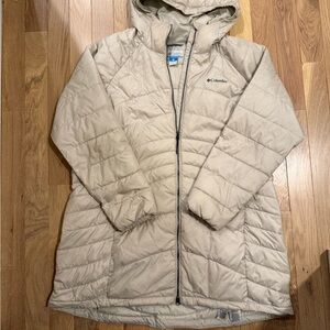 Columbia Women's Beige Hooded Ski Jacket